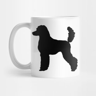 Black Standard Poodle Dog Silhouette Mug